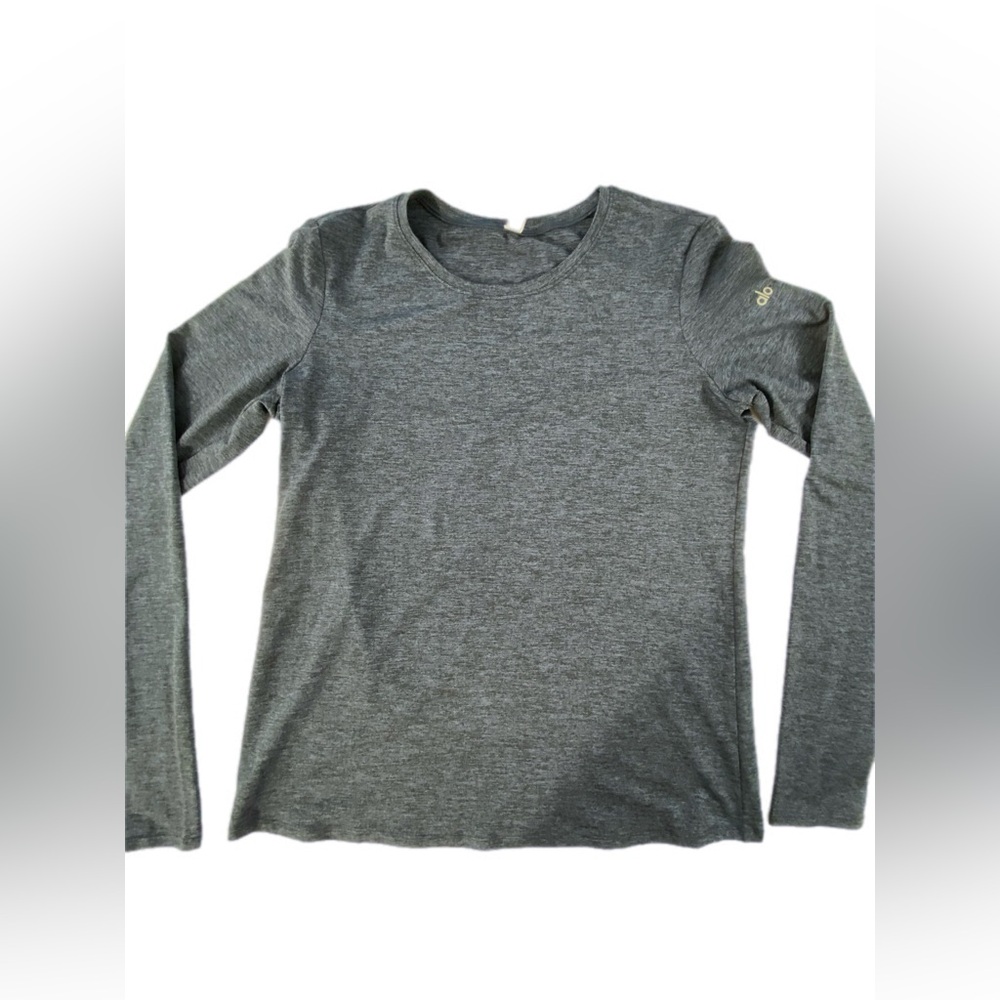 Alo Yoga Alosoft Finesse long sleeve top Rich Navy Heather Large NWOT - Picture 6 of 12